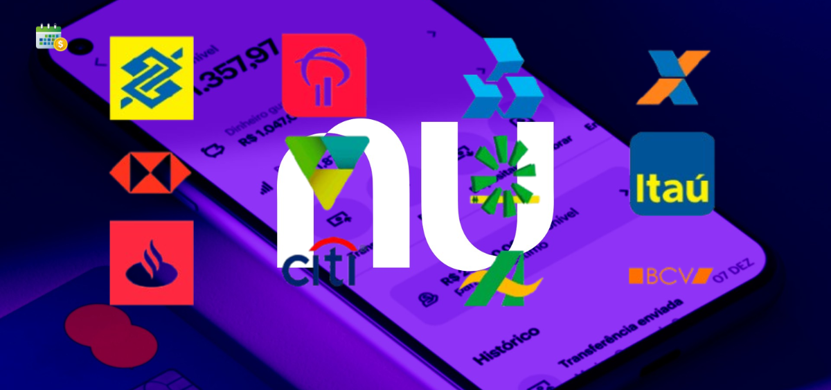 Tela do aplicativo Nubank mostrando conexão via Open Finance